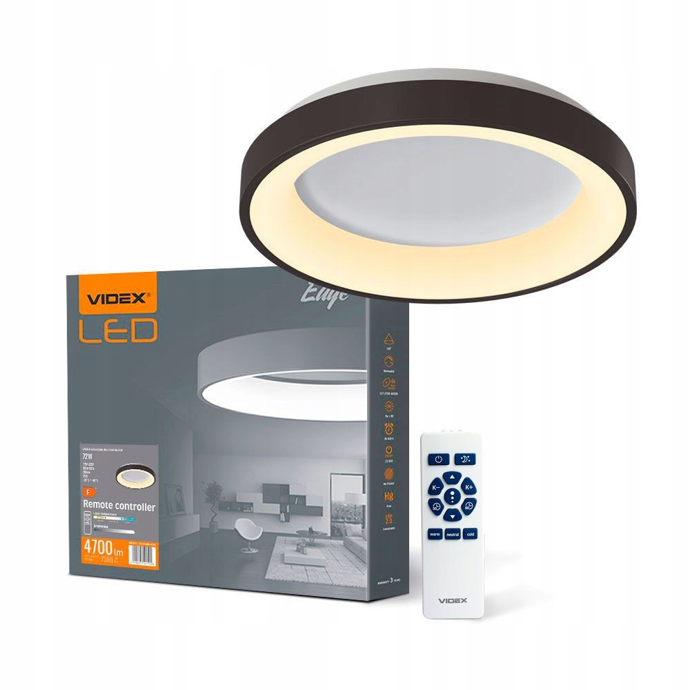 Stropní Svítidlo Led Stropní Svítidlo na omítku 72W Cct Černá Stmívatelná Dálkový Ovladač