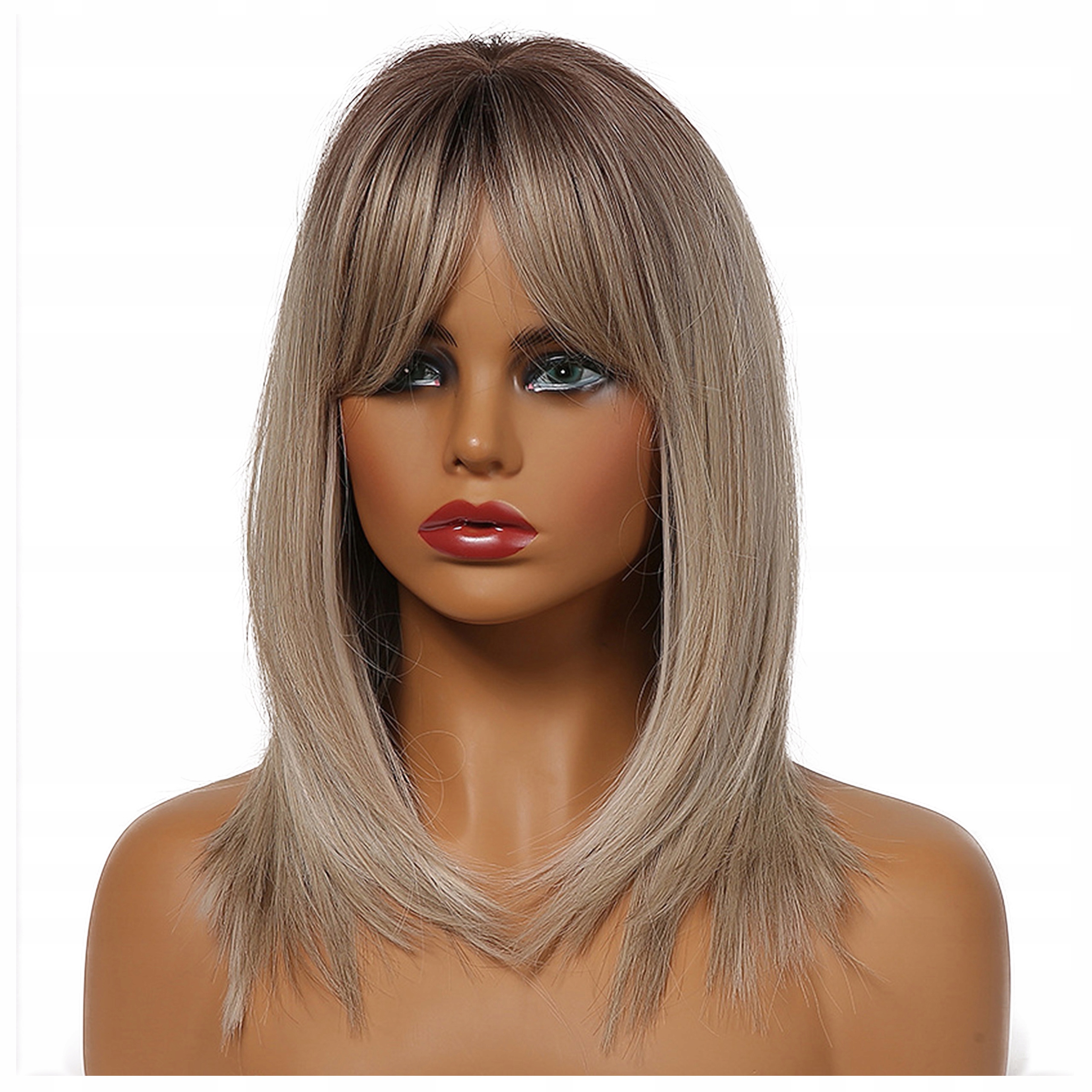 

Peruka Ombre blond włosy jak naturalne Grzywka