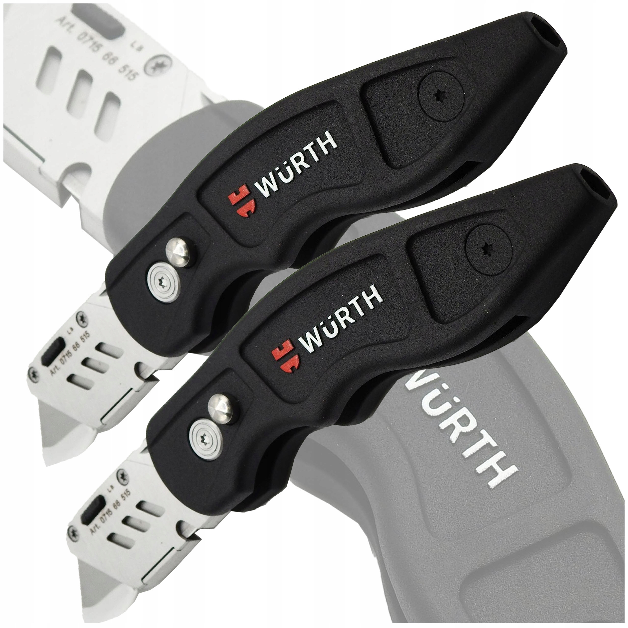 WURTH Nóż z Ostrzem Trapezowym Łamany FASTBACK Uchwyt do Bitów Zestaw 2szt