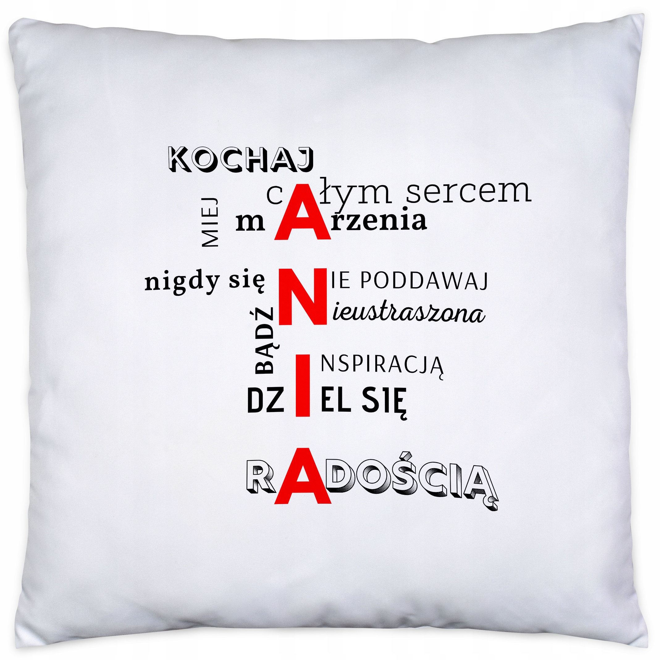 

Wszystkie Imiona! Poduszka Motywacyjna Z Imieniem