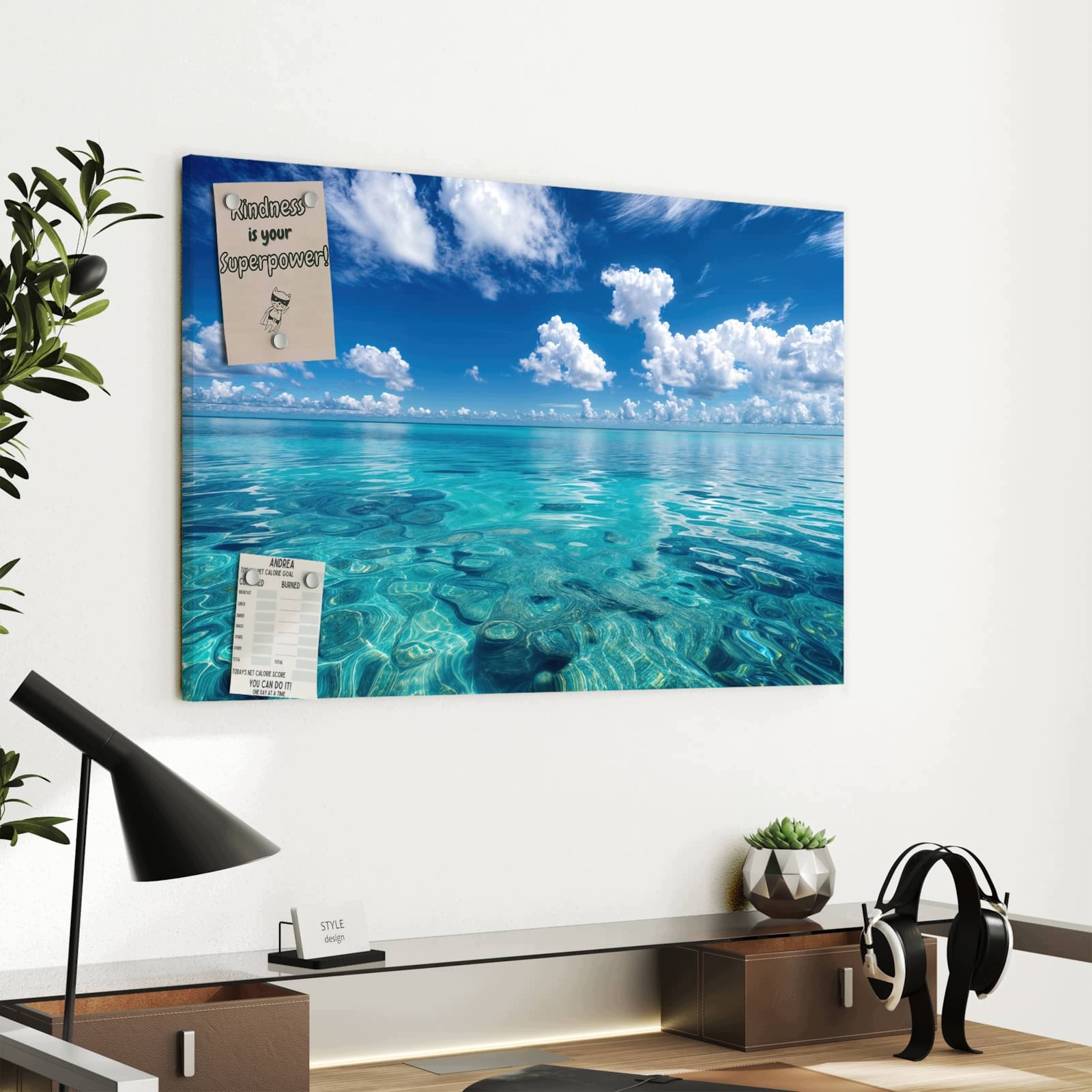 Magnetická tabule Horizont morský 60 × 40 cm