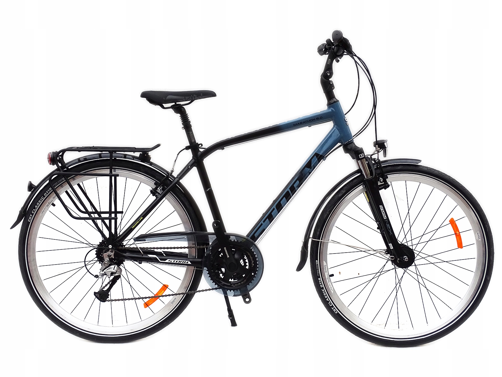 Rower Storm Marathon 6.0 Męski Rama 19'' Trekingowy Popiel-czarny