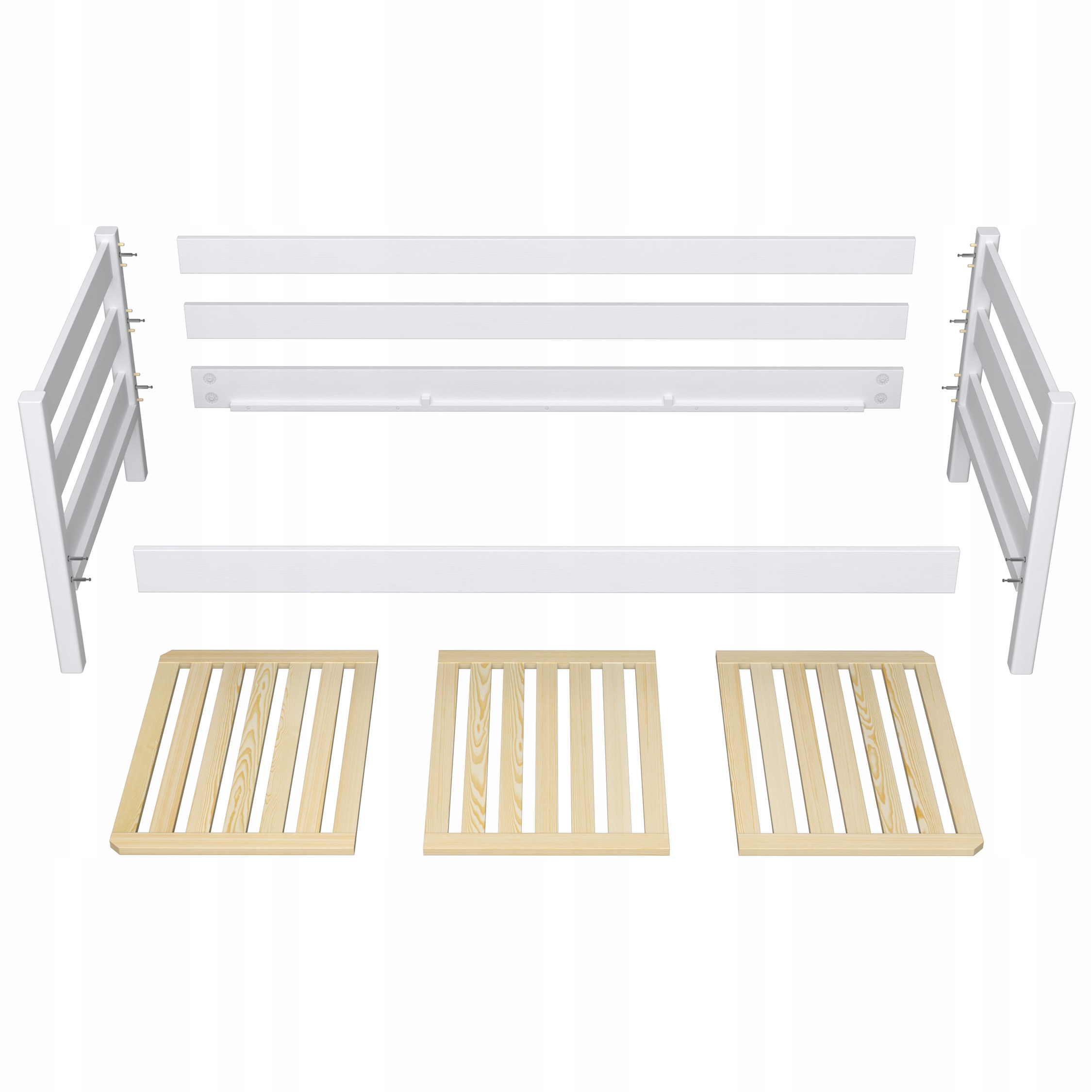 Sosnowe łóżko sofa 90x200 naturalna N01 Kolor sosna