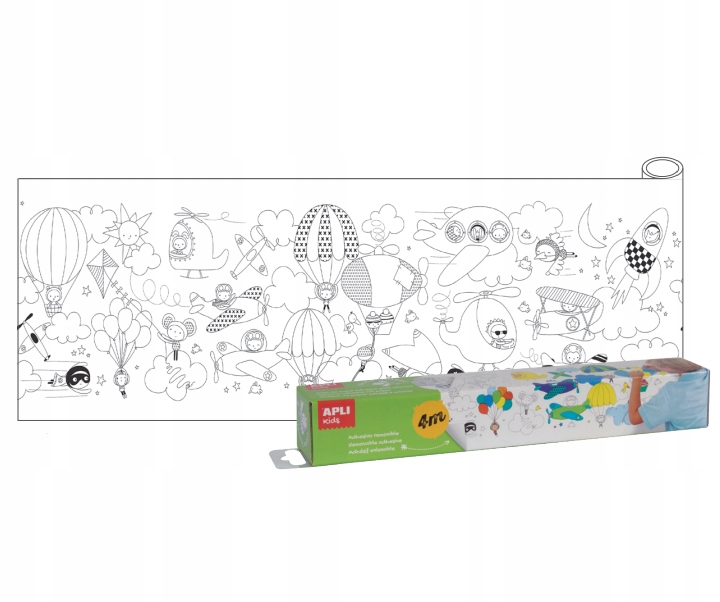 

Przyklejana kolorowanka w rolce Apli Kids Pojazdy