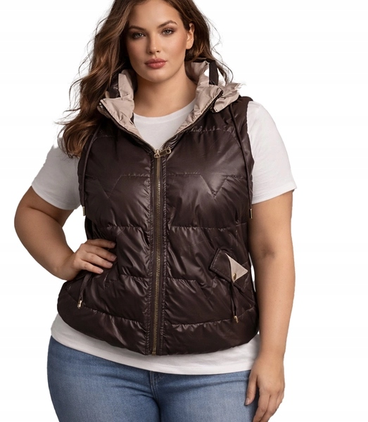 Prošívaný vesta Plus Size stylový přechodný na jaro 4XL