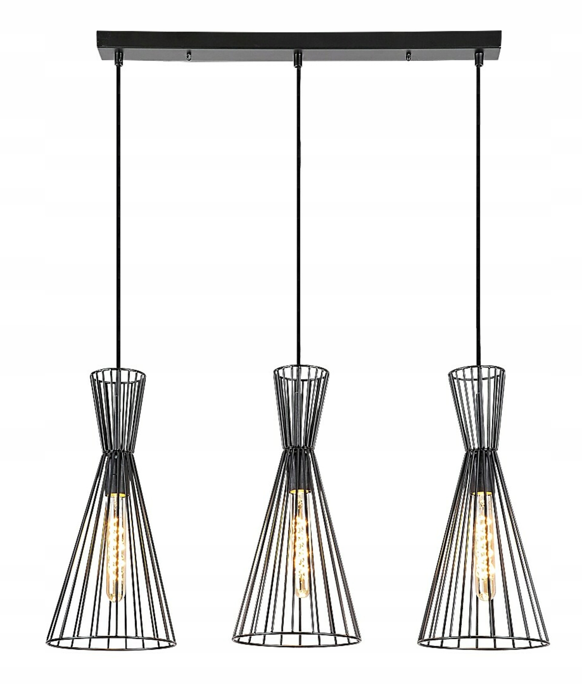 Rabalux Leandros závěsný lustr 3xE27 matná černá industriální 72006