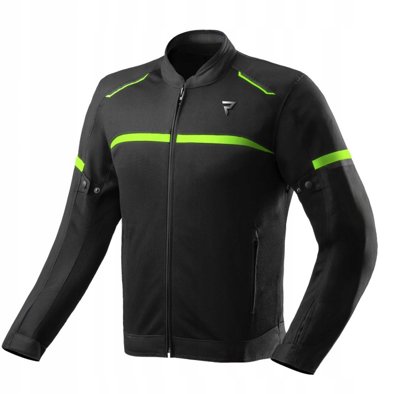Textilná Bunda Rebelhorn Echo Black/fluo Yellow 7XL