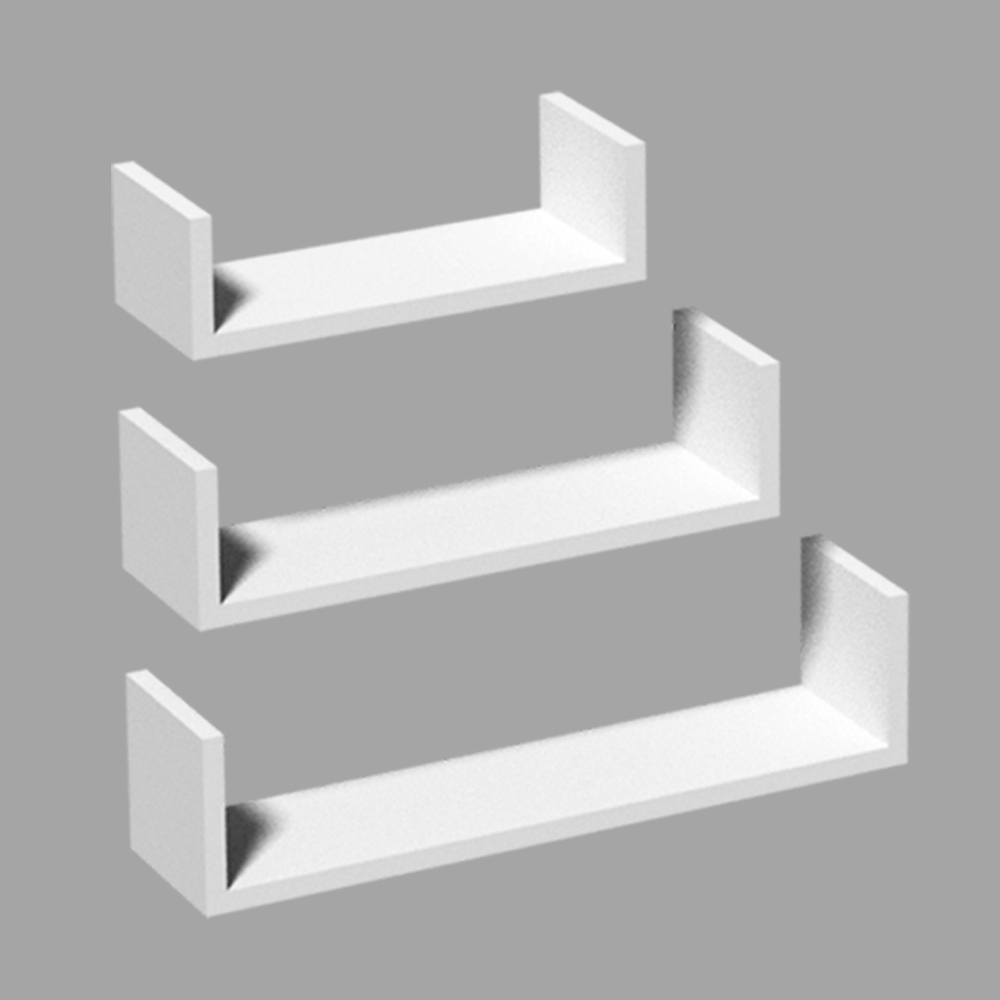 Półki modułowe ścienne wiszące - 42/34/26 Białe