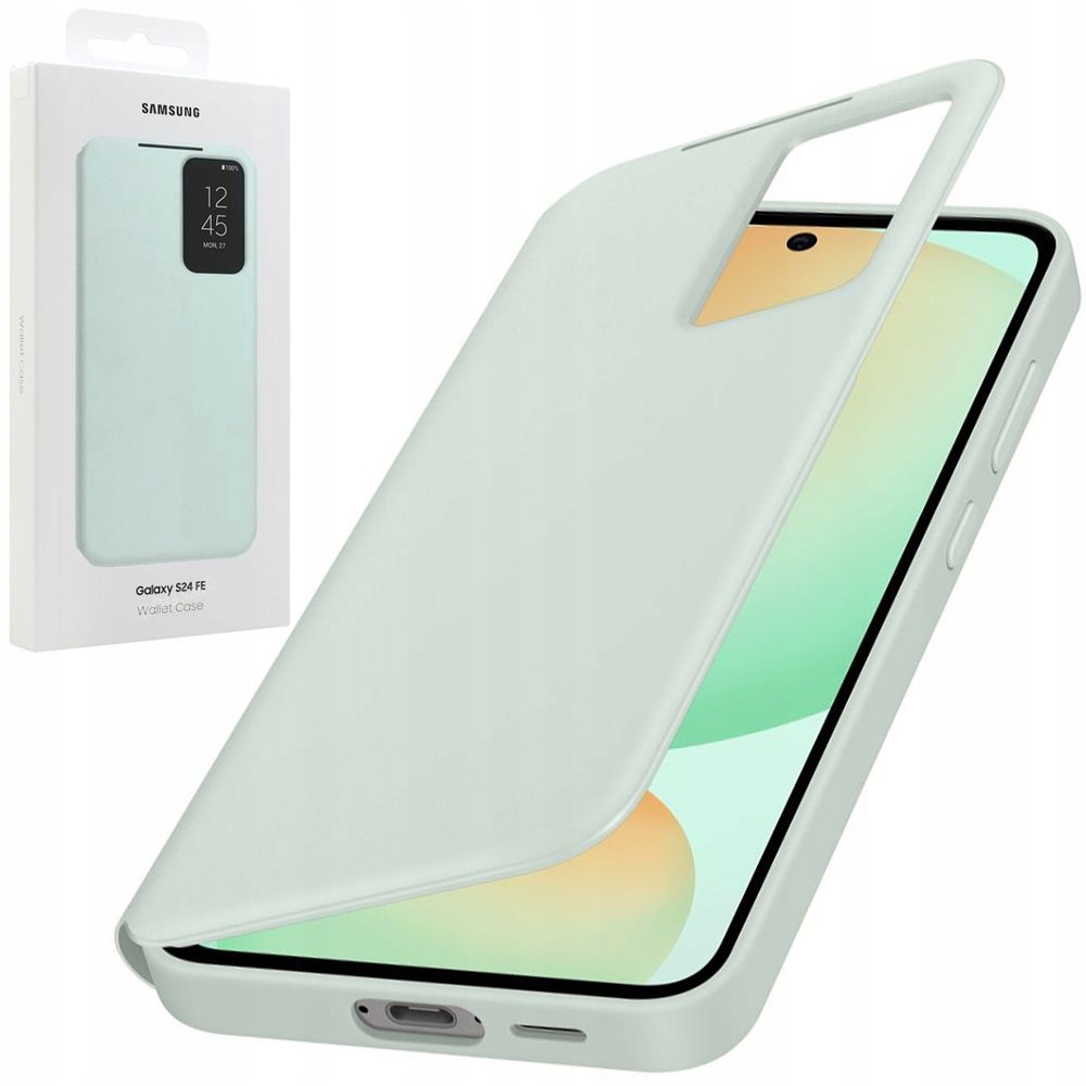 Originální Pouzdro Smart View Wallet Case mátové pro Samsung Galaxy S24 Fe