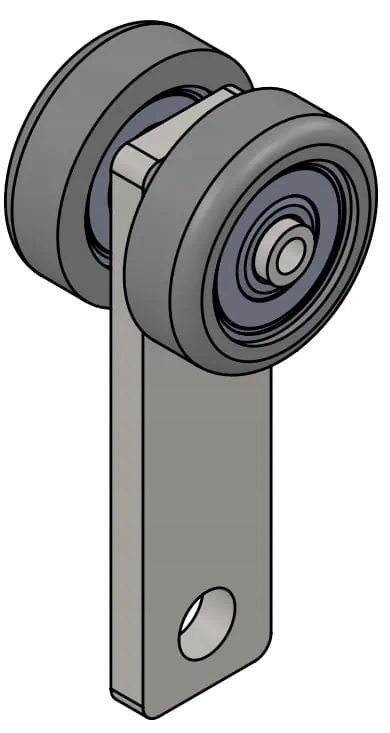 Wózek jezdny poliamid do szyny 30x30 podwieszany Długość prowadnicy 1 m