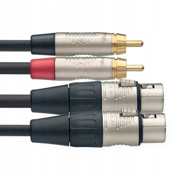 Stagg NTC3PR podwójny kabel połączeniowy 3m