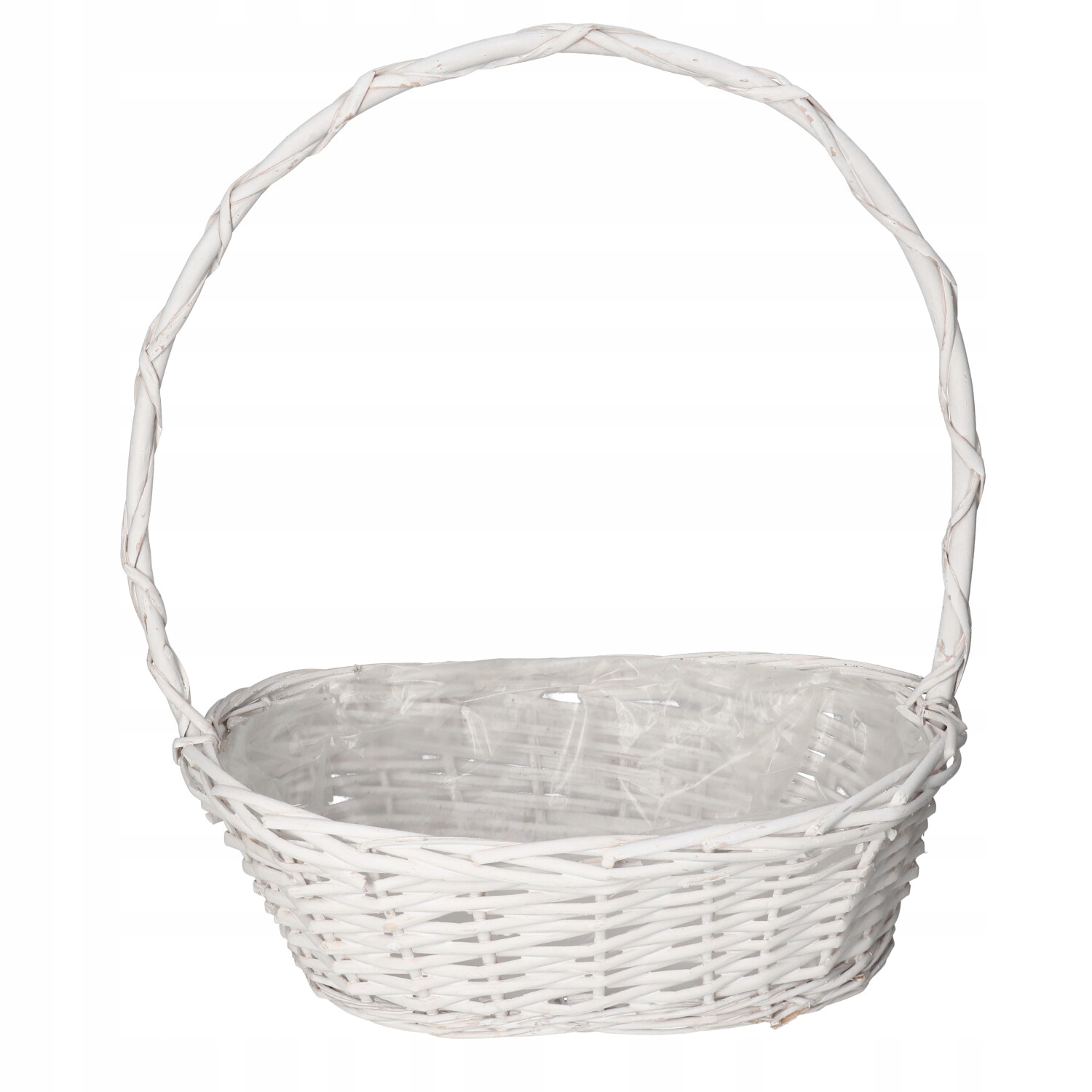 KOSZ WIKLINOWY DUŻY MOCNY BIAŁY KOSZE PREZENTOWE