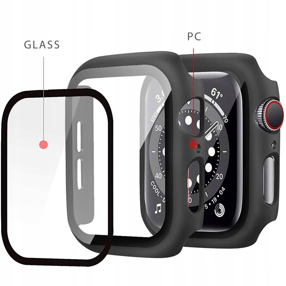 Etui ze szkłem do Apple Watch 4/5/6/SE 40 mm Kolor czarny