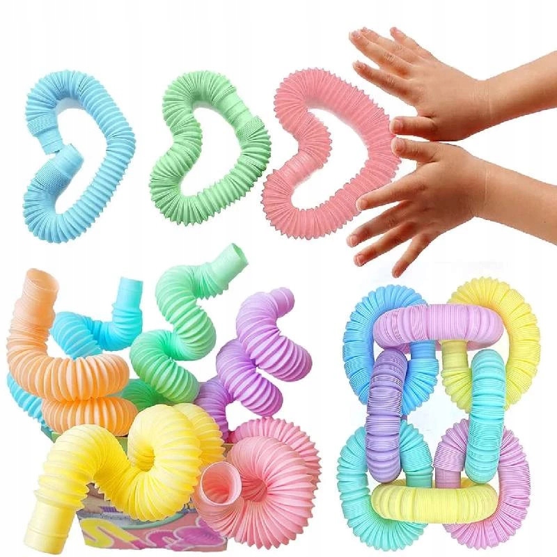 RURKI DO ROZCIĄGANIA RURKA SENSORYCZNA POP TUBE ŚWIECĄCA FLUORESCENCYJNA Rodzaj gniotki