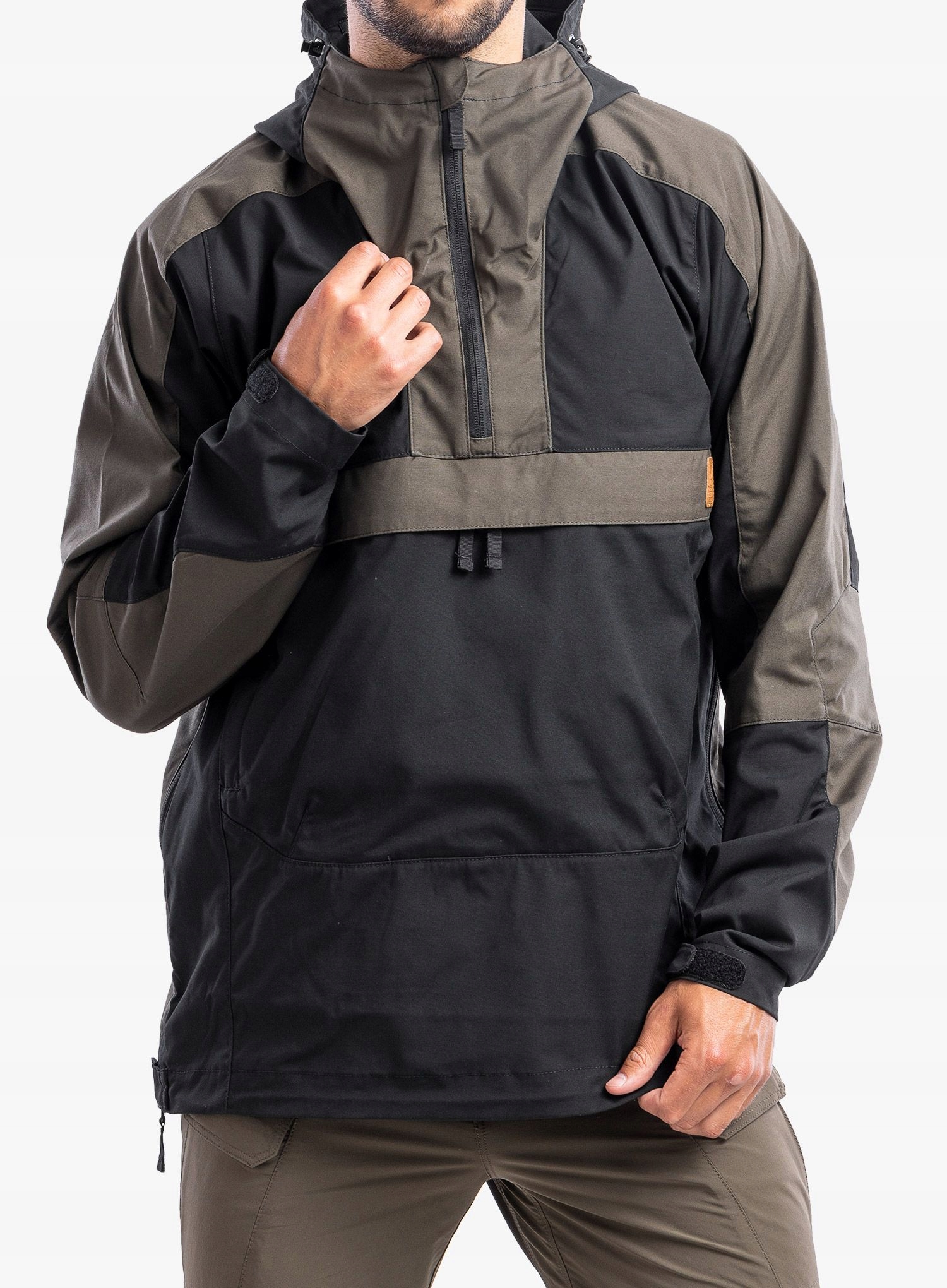 Bunda Helikon-Tex Anorak Woodsman černá/taiga zelená XL