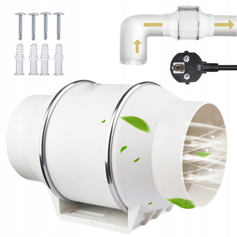 Odsávací Kanálový Ventilátor 100 MM S Vysokou Výkonností 310 M³/h Do Koupelny