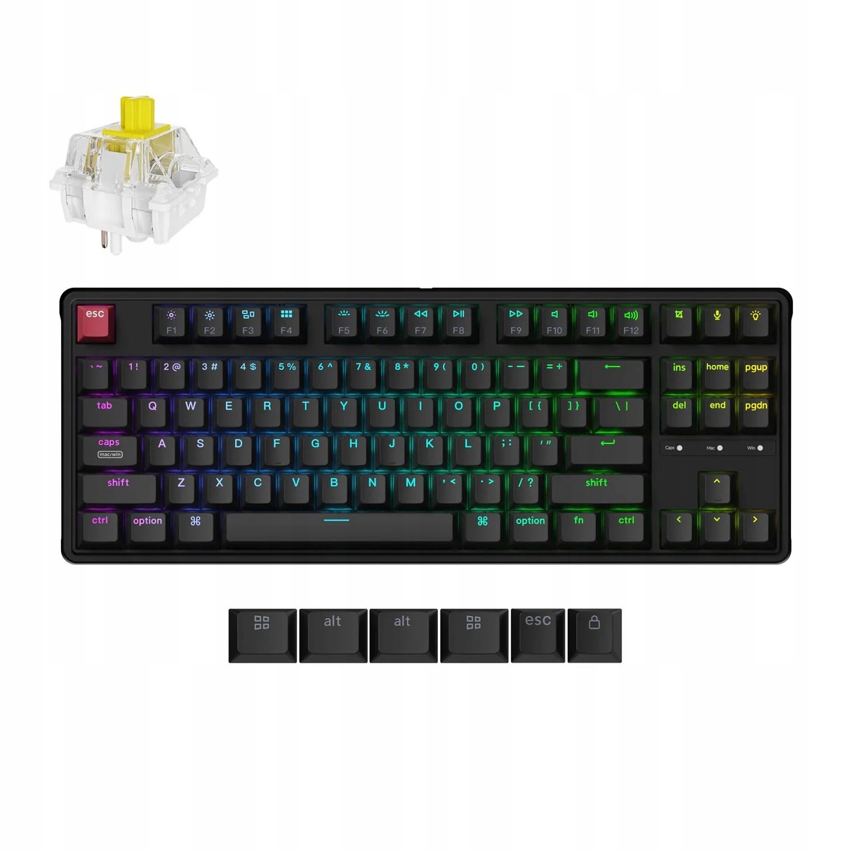Keychron C3 Pro 8K Qmk Kabelová mechanická herní klávesnice Rgb C3P