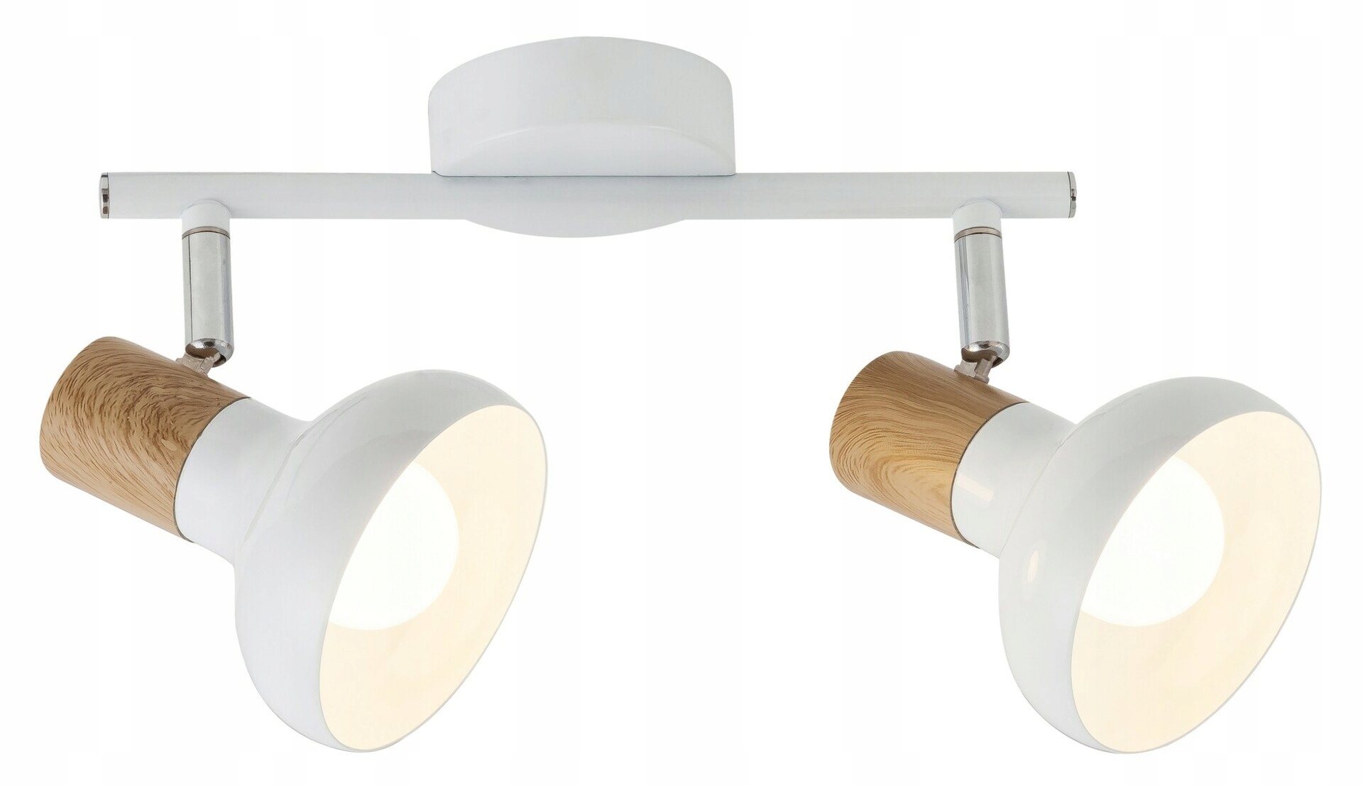 Rabalux Holly bodové svítidlo 2x E14 bílá/dřevo, nastavitelný reflektor