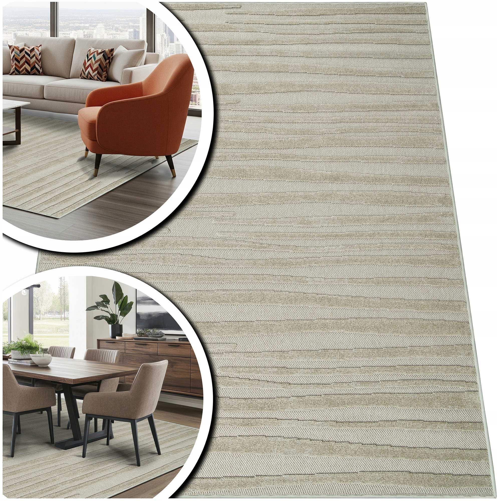 Venkovní Koberec Na Terasu Béžový Koberec Do Kuchyně Na Balkon Medúza 160x230