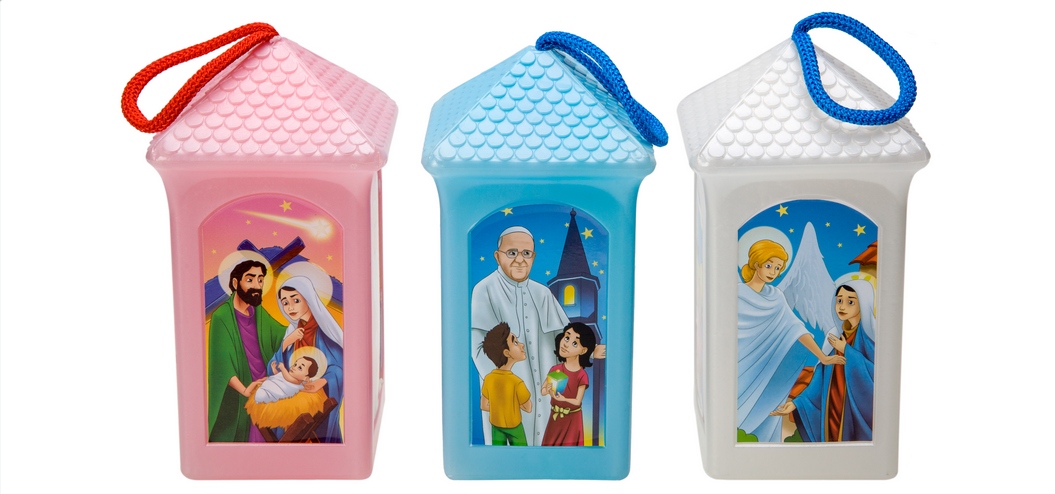 LAMPION RORATNI PLASTIKOWY NA RORATY JAKOŚĆ LED MIGAJĄCY mix adwentowy