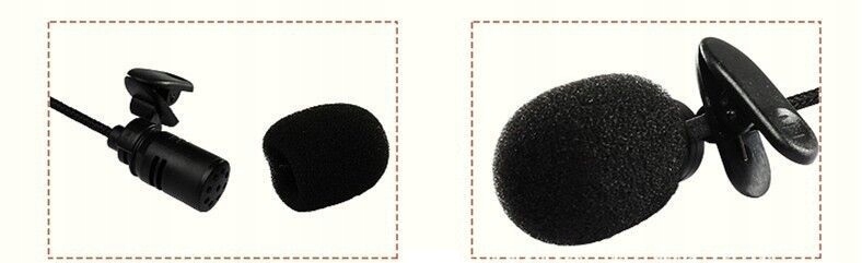 MINI MIKROFON KRAWATOWY ZEWNĘTRZNY TYP LAVALIER Z KLIPSEM JACK 3,5 TELEFON Model LJ01