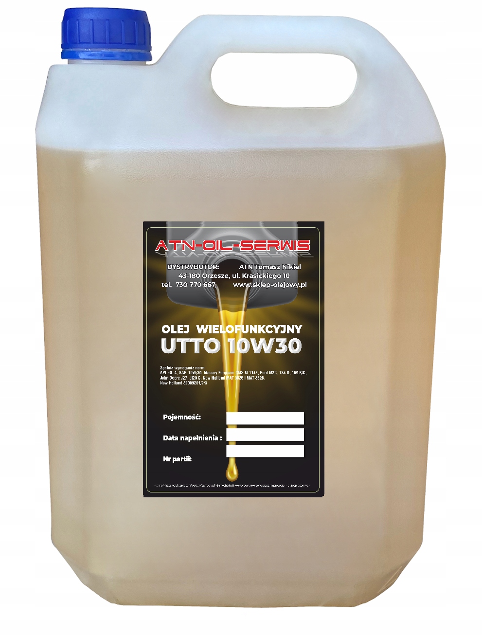 

Olej Hydrauliczno Przekładniowy Utto 10W30 5L