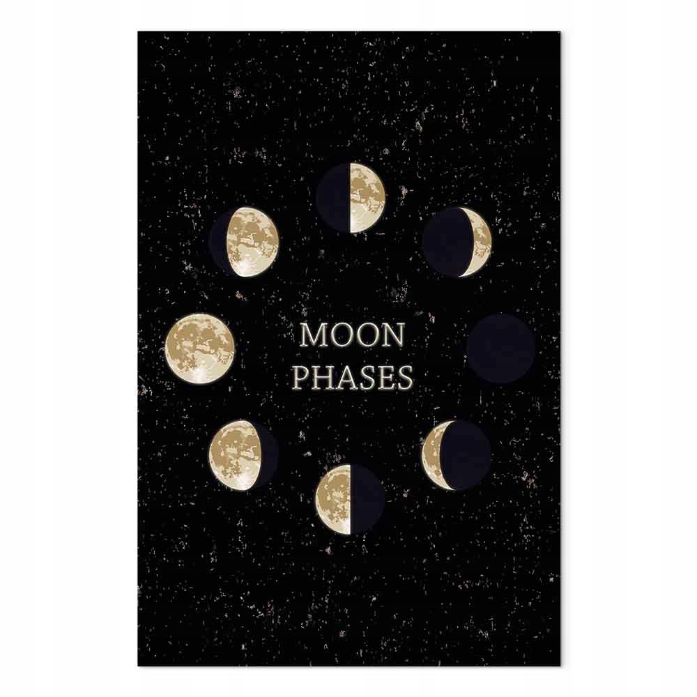 Obraz na plátně canvas Astronomie Noc Nebe Měsíc Fáze Cyklus 80x120 cm