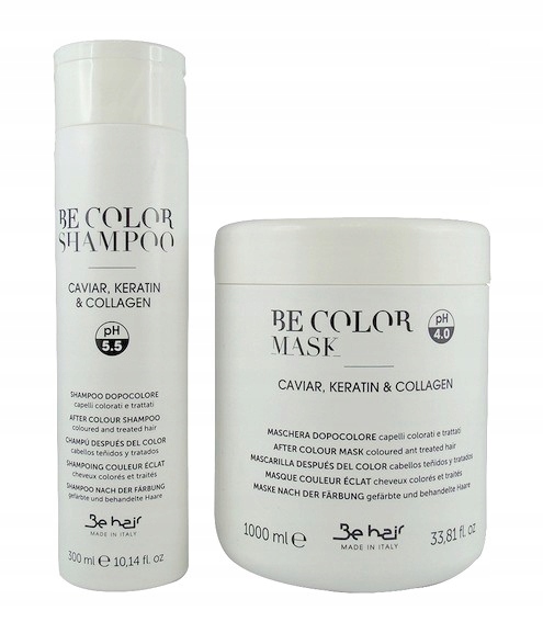 

Be Color Zestaw Maska 1000ml Szampon 300ml