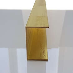 U profil mosazná 30x50x30x2,0 mm 1000 mm