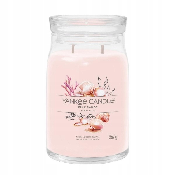 Vonná svíčka Yankee Candle Signature Pink Sands velká 623g Dárek