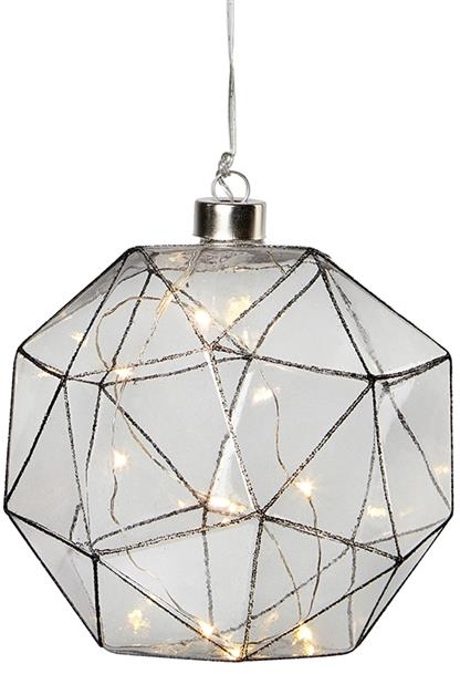 BOMBKA ŚWIECĄCA BOŻONARODZENIOWA PRZYDYMIONA