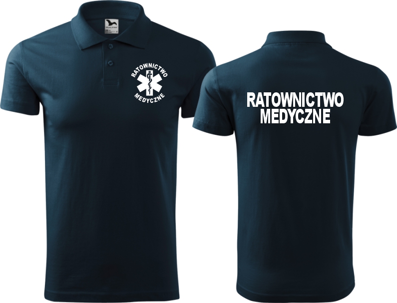 

Męska Koszulka Polo Ratownictwo Medyczne bawełna