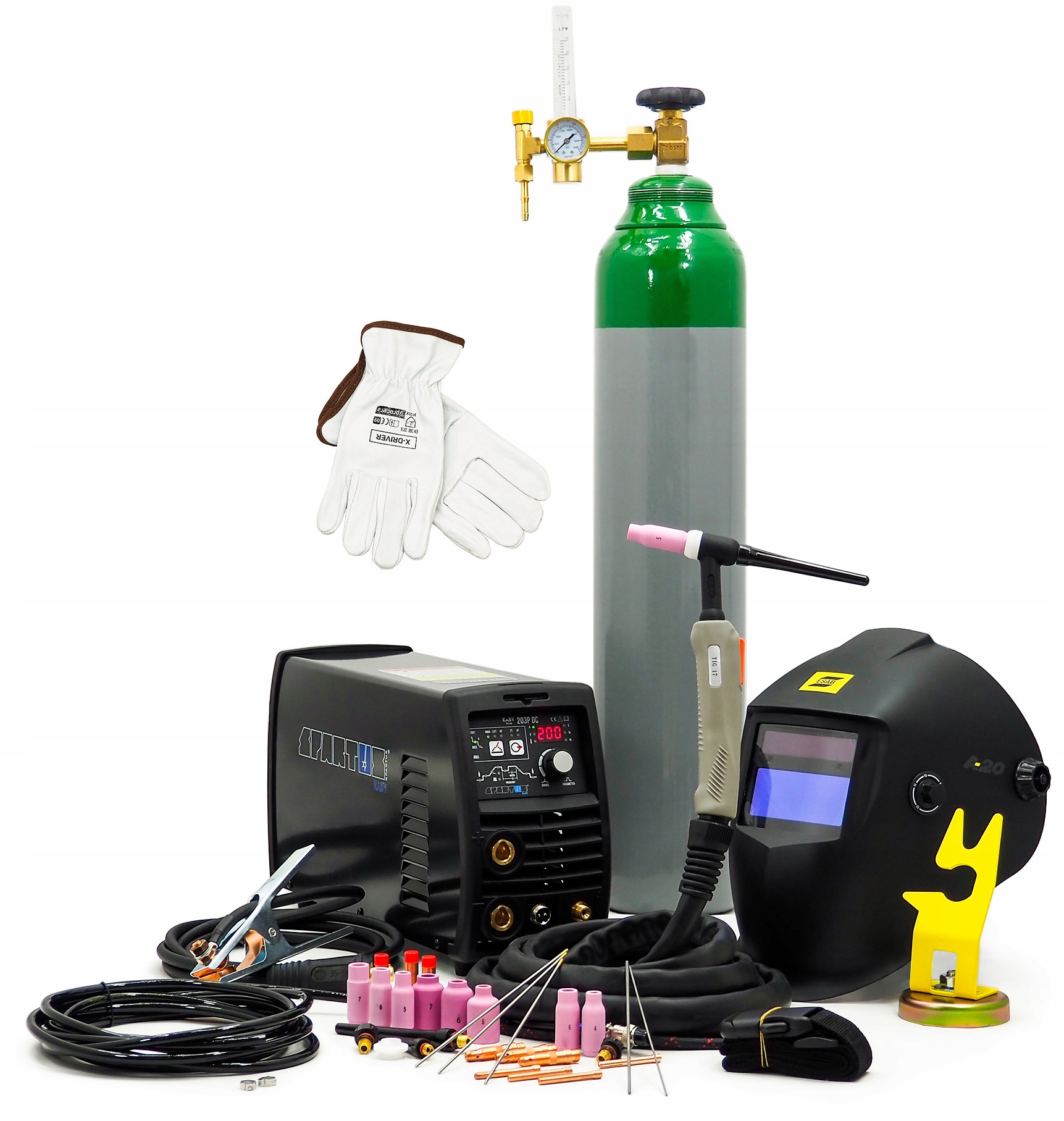 Zestaw SPARTUS EasyTIG 203P DC Easy TIG Butla ESAB