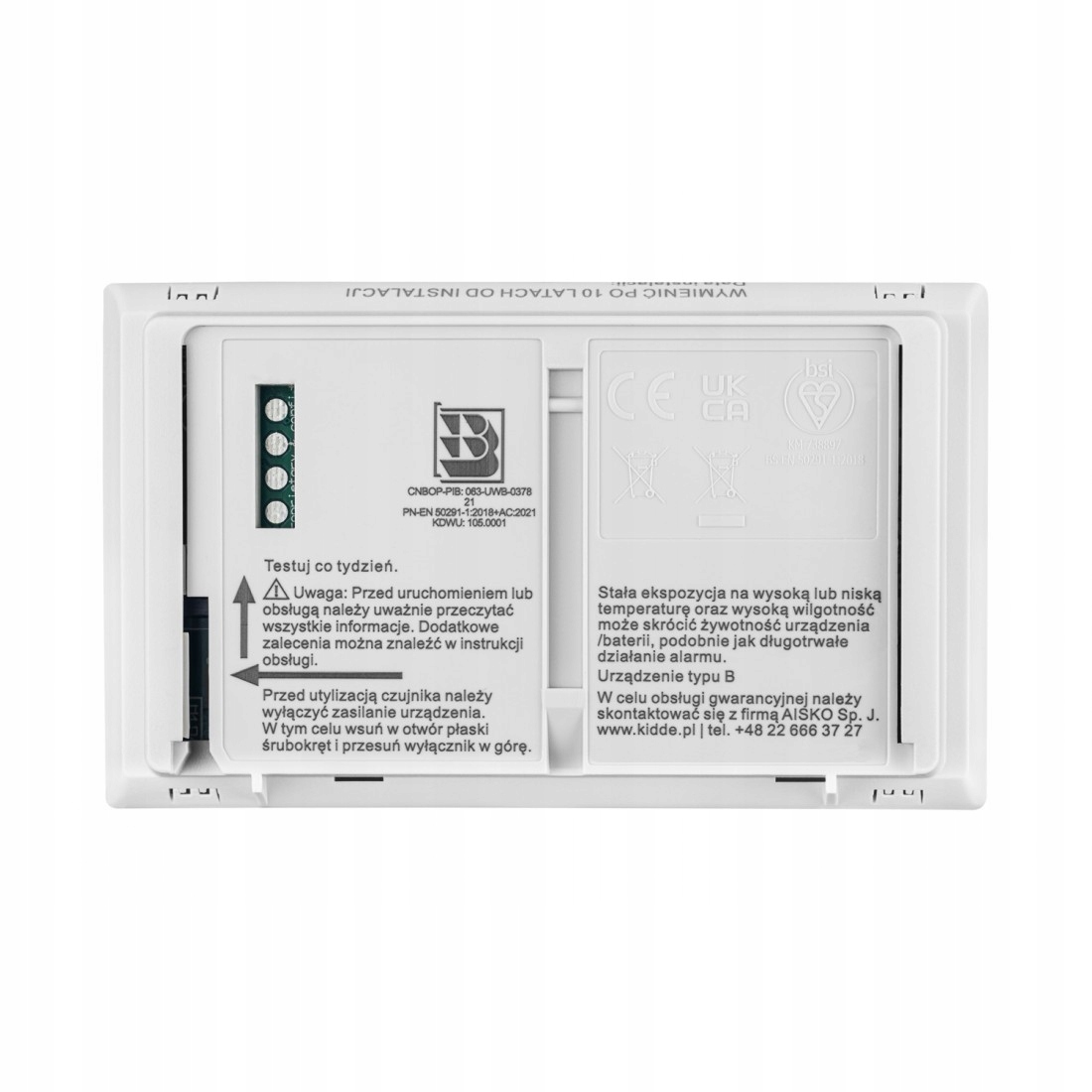 Certyfikowany czujnik tlenku węgla z testerem Kod producenta K10LLDCO