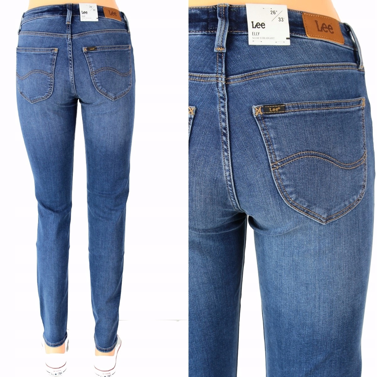 

Lee Elly Slim Jeansy Spodnie _ W26 L33