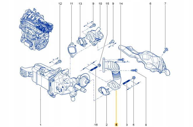 RURA PRZEWOD SPALIN RENAULT OPEL 1 6 2 3 DCI OE Part manufacturer Renault OE