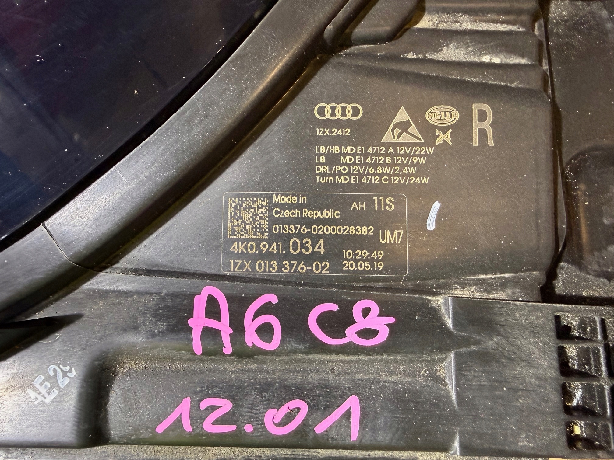 AUDI A6 C8 light right front right front FULL LED EUROPA 4K0941034