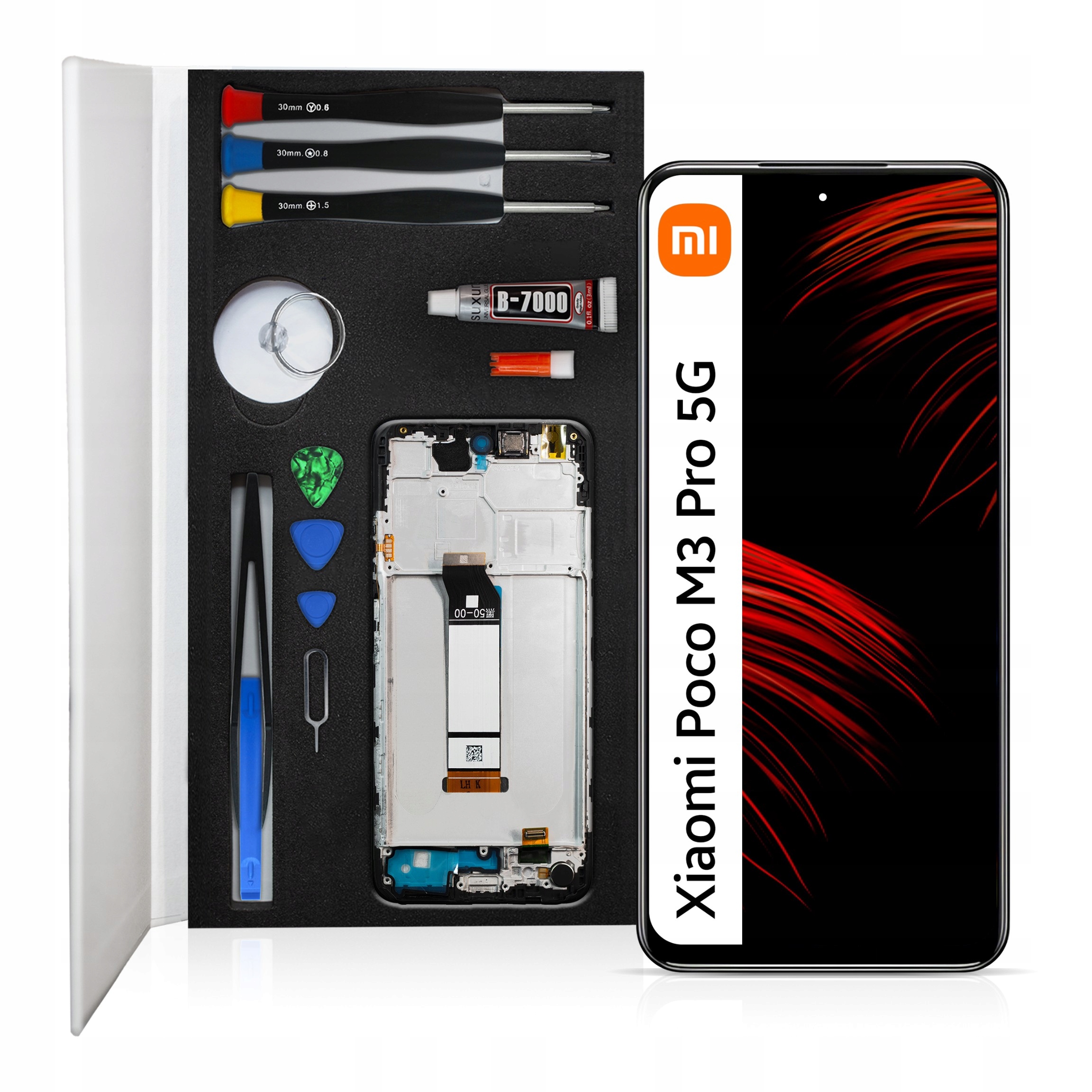 Displej pro Poco M3 Pro 5G Opravná sada LCD Rámeček Originální Zila