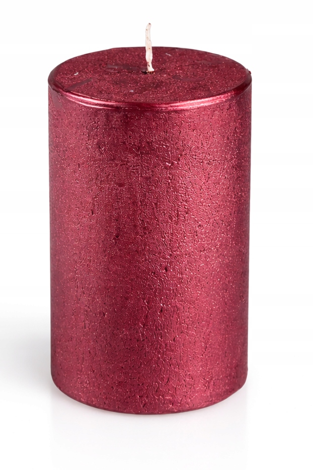 Świeca dekoracyjna walec – bordowa,10 cm,Ø 6,8 cm, czas palenia 36h