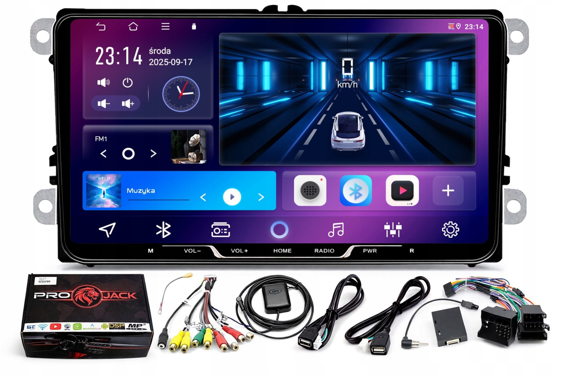 Rádio Navigácia Gps Android Vw Touran 2003-2015 Wifi Carplay 4/64GB