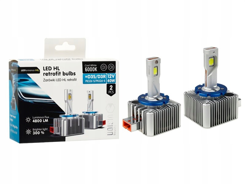 Žiarovky Vision Led retrofit D3S/D3R Hl 40W 4800 lm 6000K, Canbus, 2 ks