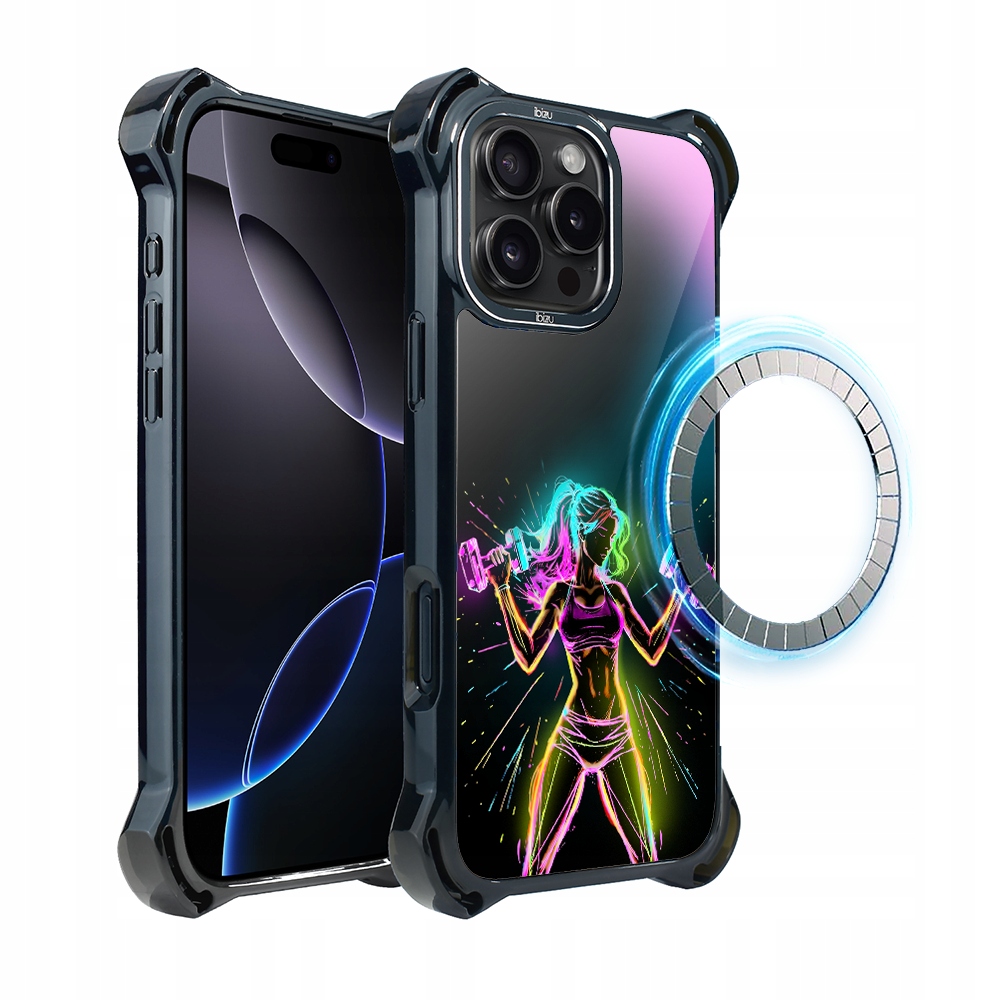 Pouzdro pro iPhone 16 Pro Max, Ibizu DropGuard Ultra s MagSafe, fitness