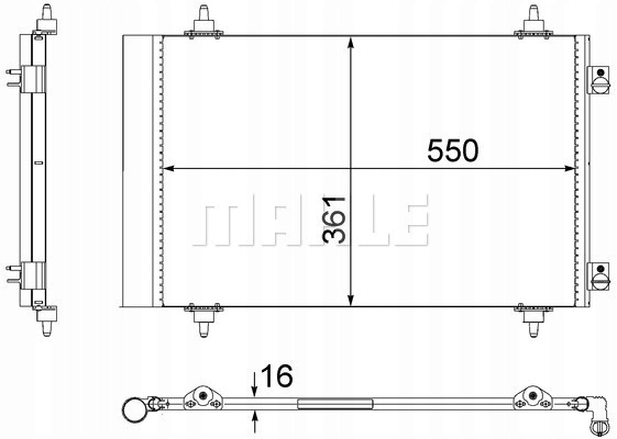 mahle ac 487 000S конденсатор, радиатор кондиционера