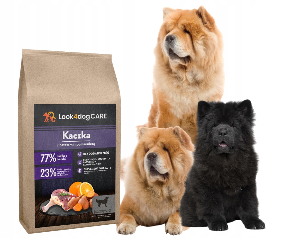 Levně Krmivo pro psy Look4dog Care Kachna bez obilovin a kuřecího masa pro dospělé psy