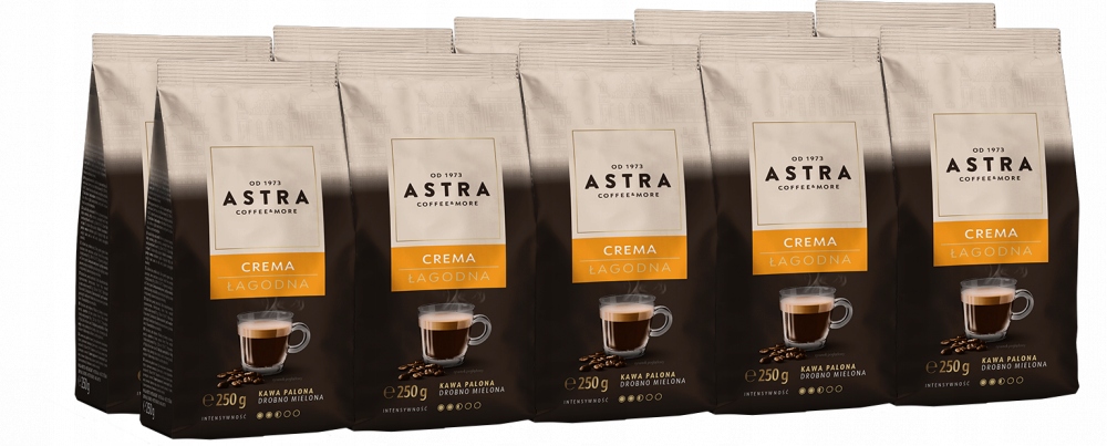 Astra Łagodna Crema 250g kawa mielona x10