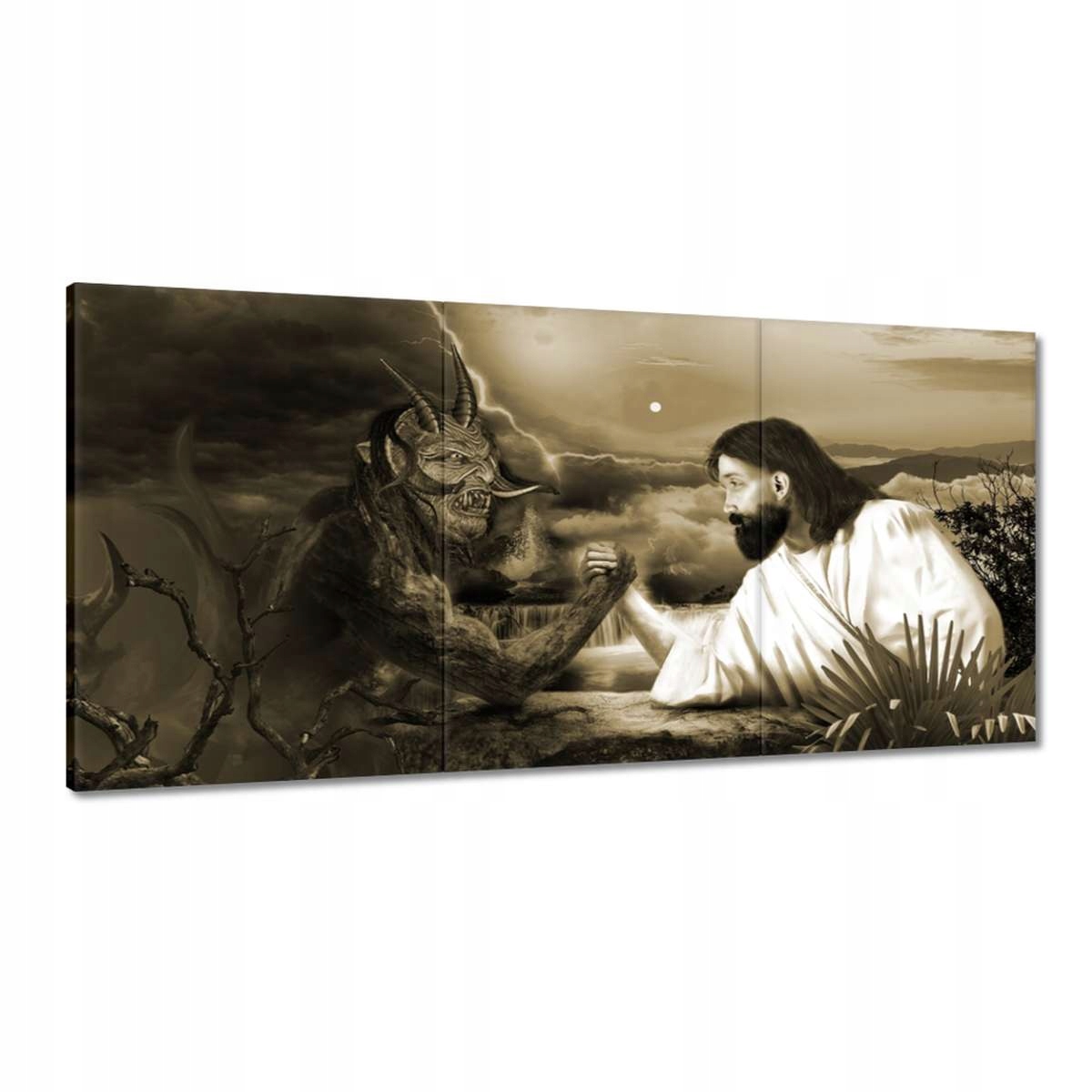 Obrazy 180x90 Silovanie Ježiša s diablom