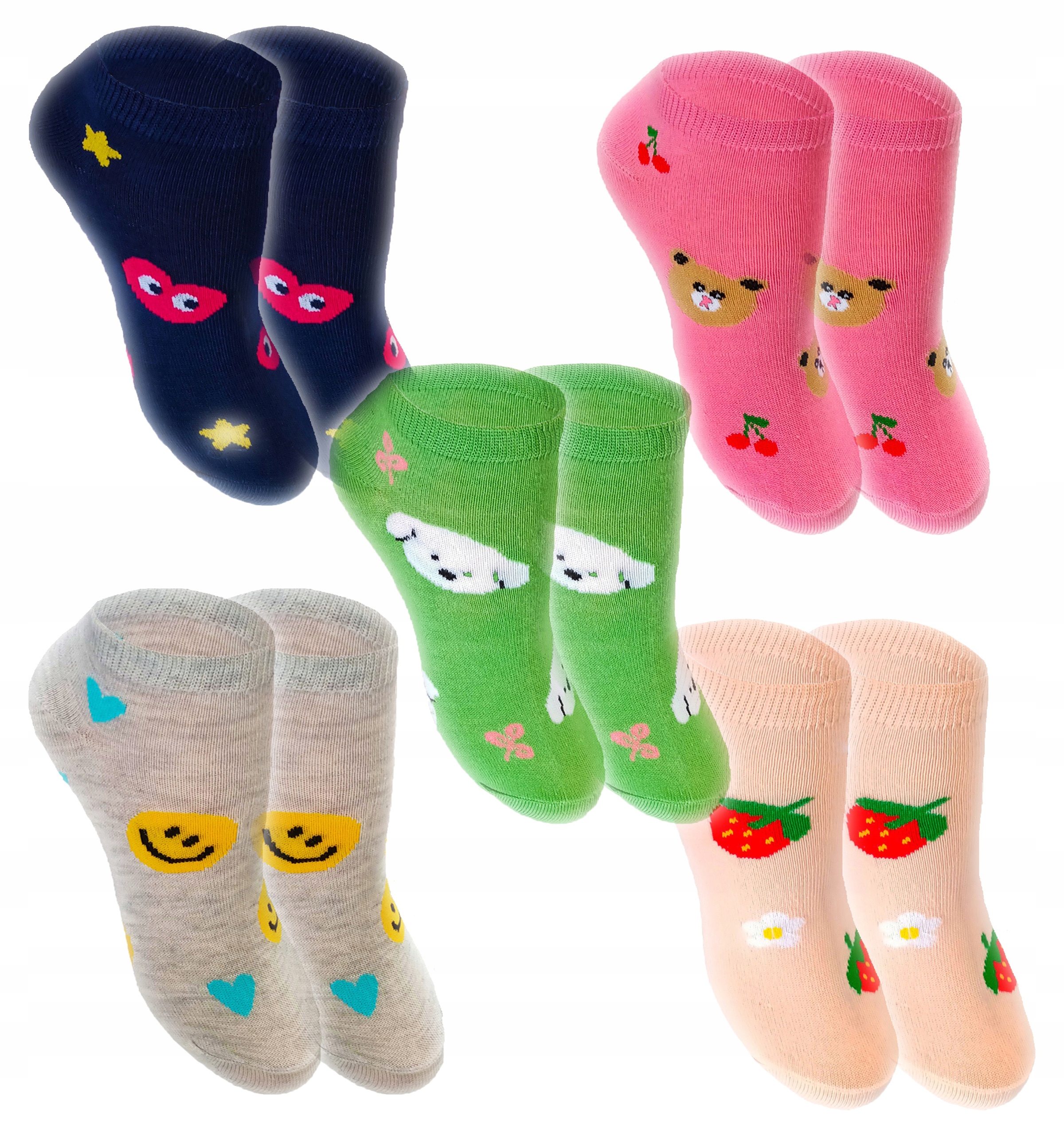 

Skarpetki Dziecięce Dziewczęce 5PAK Krótkie r27-30