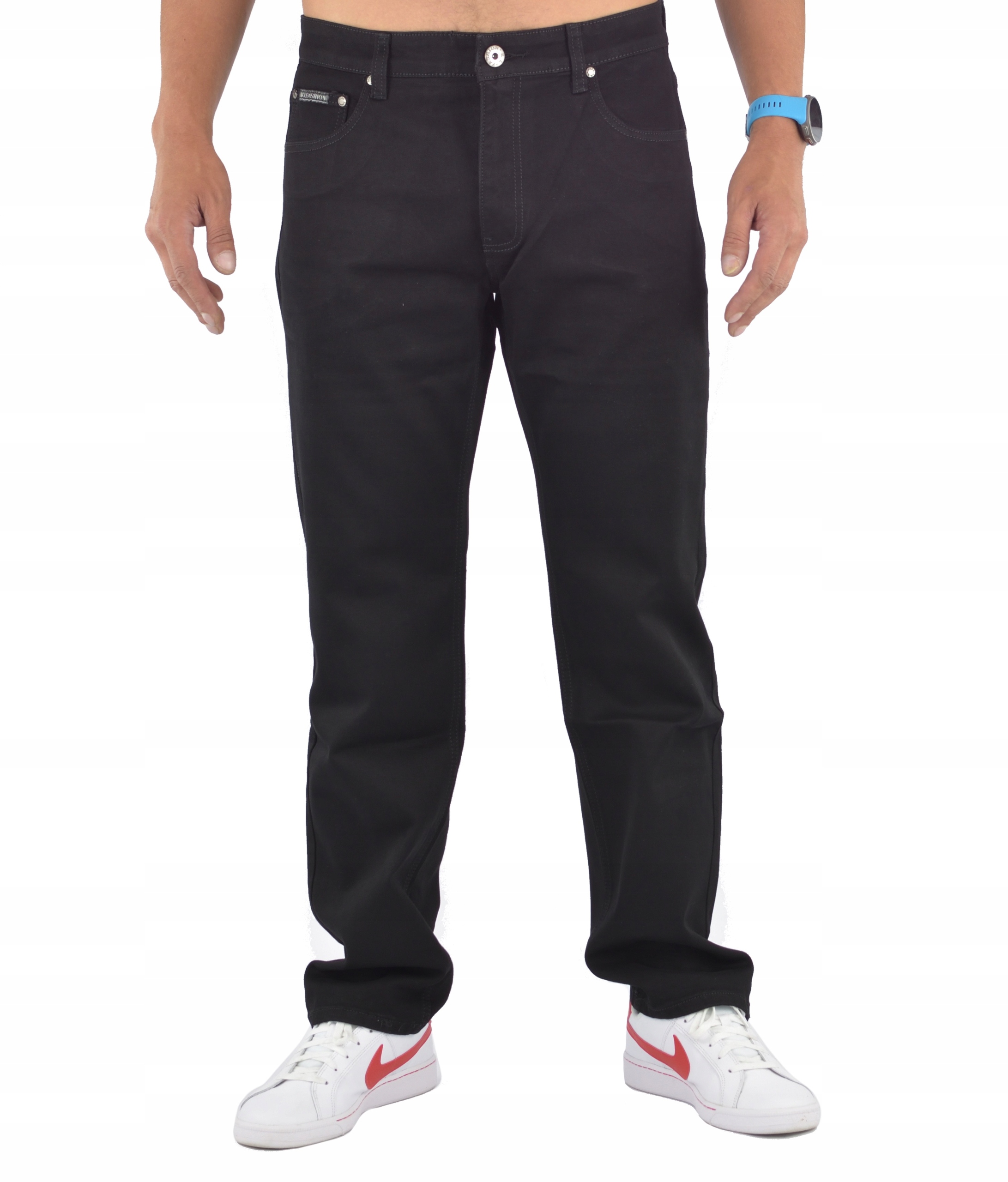 SPODNIE MESKIE K&L jeansy CZARNE 36/32 Model KL487