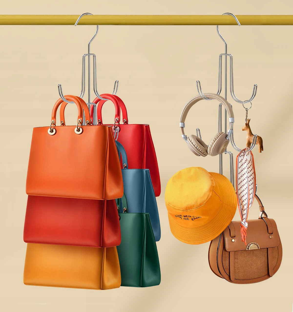 Wieszak na torebkę srebrny Model 044444367831