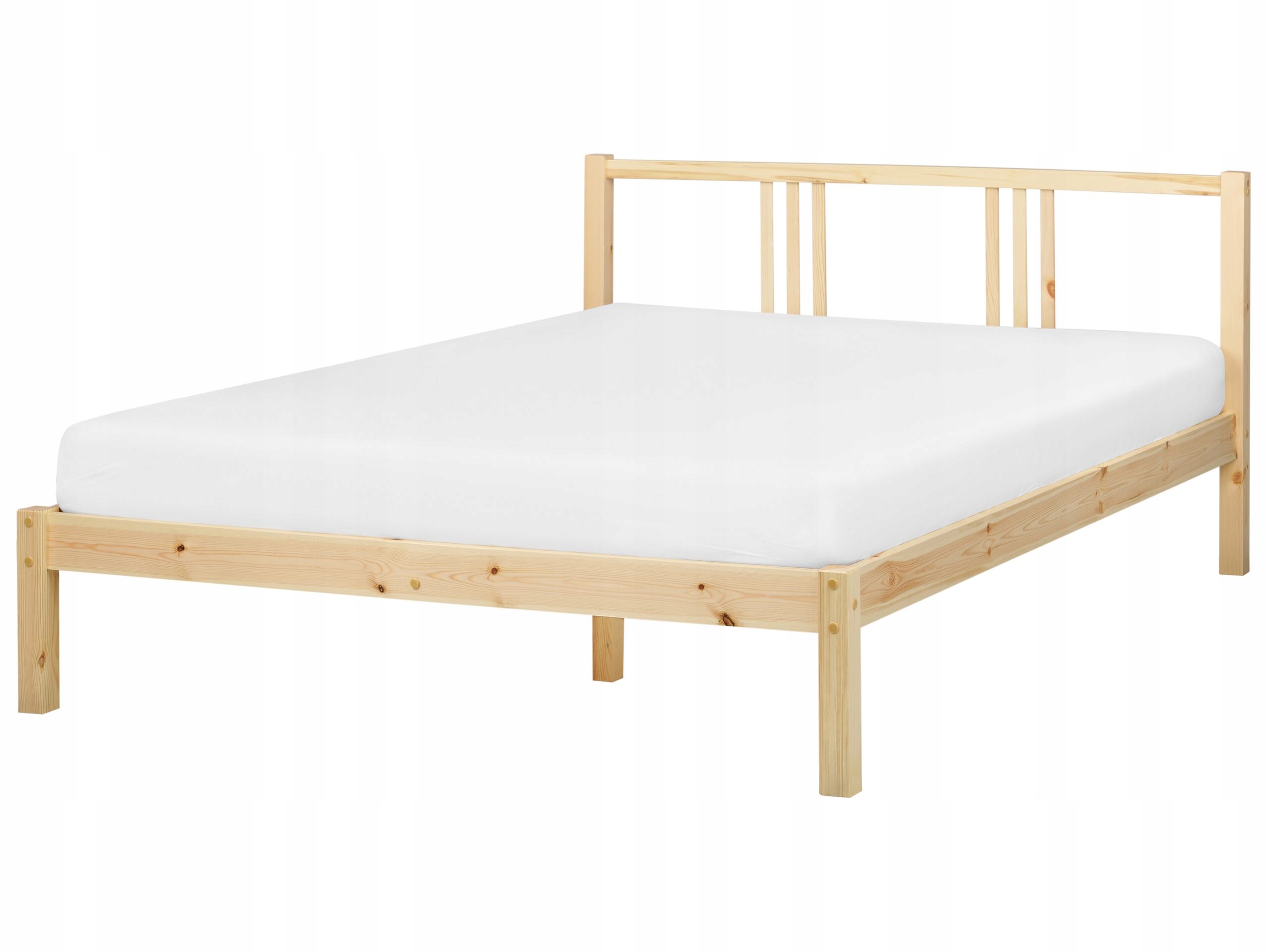 Łóżko podwójne drewno 140x200 jasne